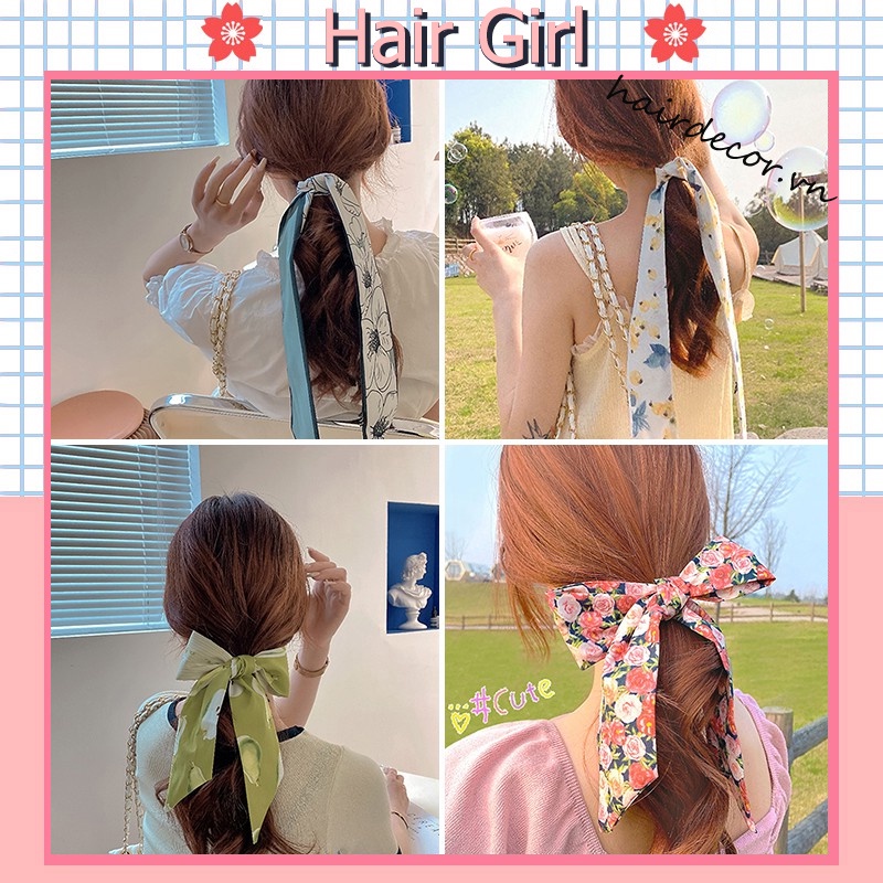 Dây buộc tóc phong cách Hàn Quốc xinh xắn cho nữ