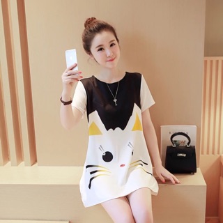 Váy suông chữ A mèo đen, siwmeeu cute cho các nàng ưa điệu đà nhé.2 màu đen-trắng .đủ siz:S-2XL .chi tiết vui lòng ib e