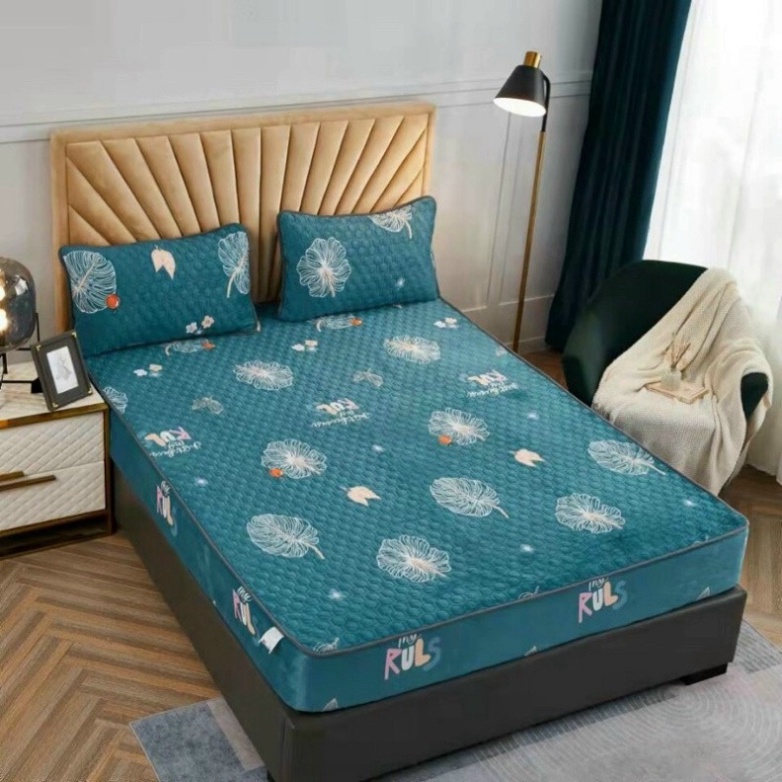Ga gối nỉ nhung hoạ tiết trần nhập khẩu cao cấp