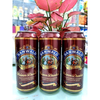 Bia Lon Sanwald Weizen Dunkel 500ml (Màu Nâu)