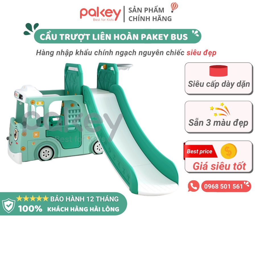 Cầu trượt xe Bus Pakey nhập khẩu chính ngạch, cầu trượt chịu tải trọng 100kg chắc chắn