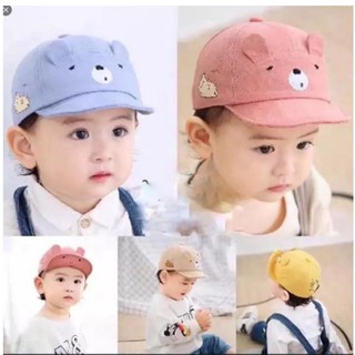 Mũ lưỡi chai tai gấu Kute mới cho bé trai, bé gái từ 6M - 2y