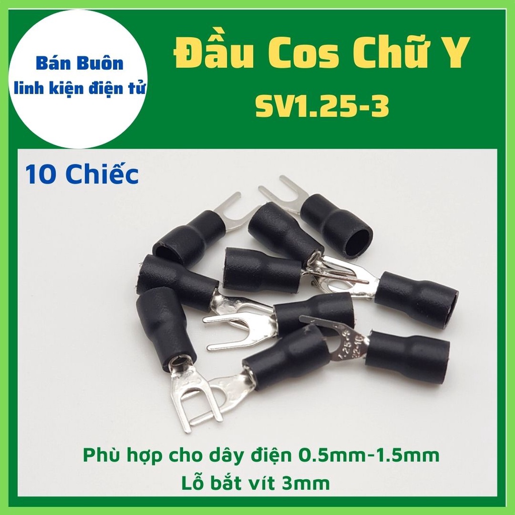 Combo 150 Cos Y, Đầu cos chữ y, cosy, cos chẻ [Phù hợp với dây điện 0.5mm-1.5mm/ 22AWG-16AWG]