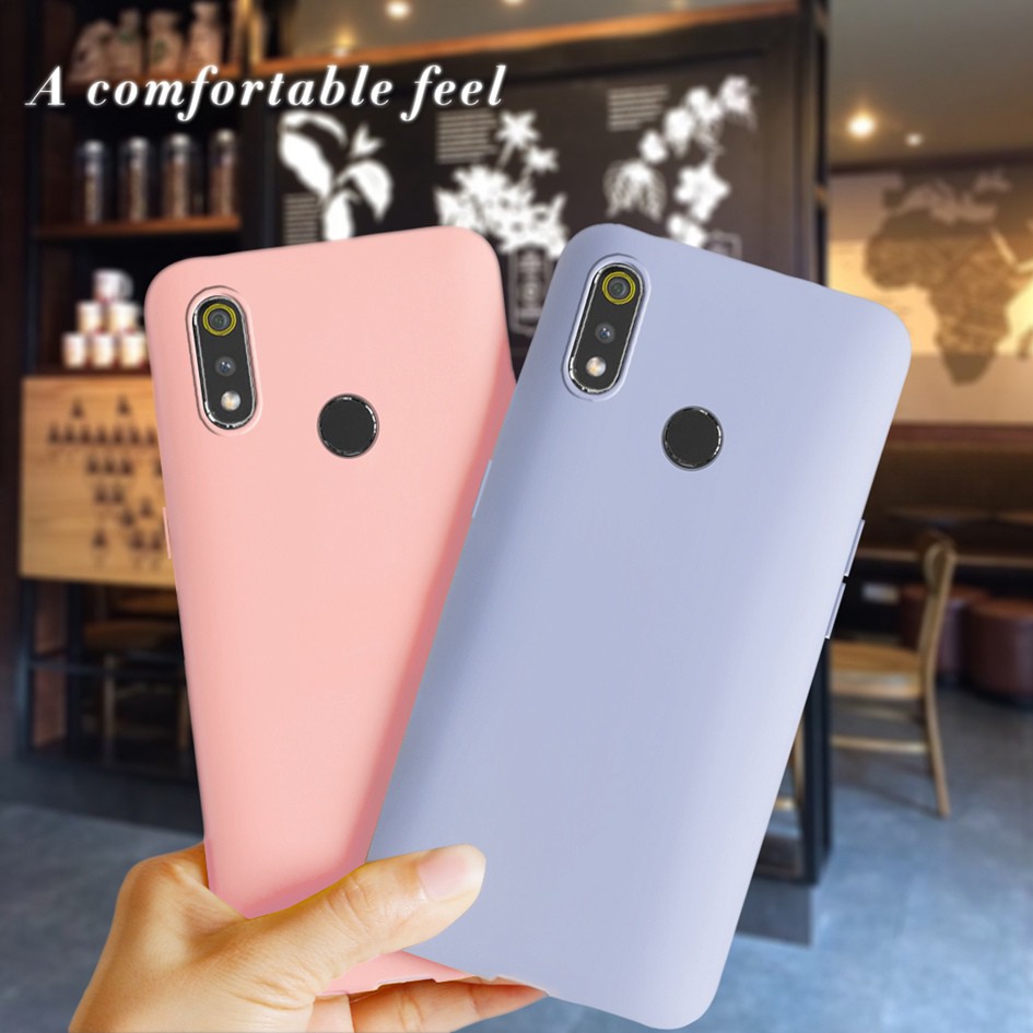 Ốp điện thoại màu trơn thời trang cho Realme3 / Rmx1825 / Realme 3 Pro / Rmx1851