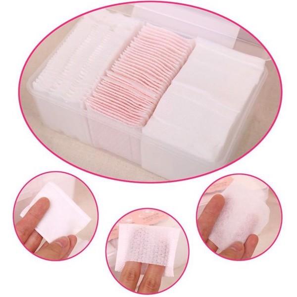 Hộp bông tẩy trang 320 miếng loại dày đẹp 3 lớp