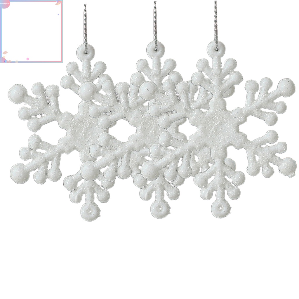 Đồ treo trang trí cây thông Giáng sinh hình cánh thiên thần/ bông tuyết/ tuần lộc bằng nhựa độc đáo tiện dụng