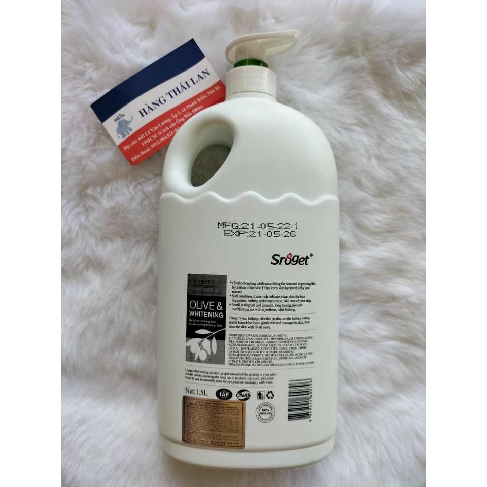 Sữa tắm Sroget Thái Lan trắng da cao cấp 1500ml