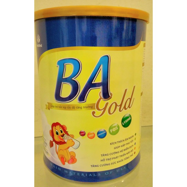 Sữa tăng trưởng BA GOLD của Medibest 900gr cho trẻ từ 6 tháng tuổi trở lên