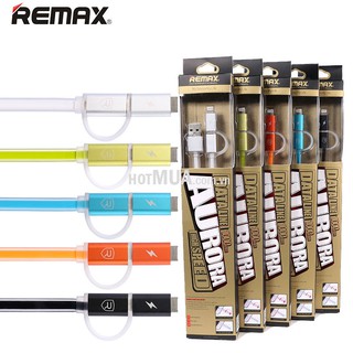 Cáp sạc nhanh remax 2 in 1 aurora chính hãng - bh 12t
