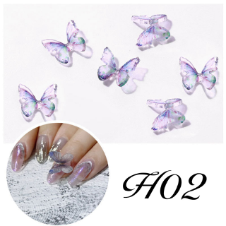 Miếng Dán Trang Trí Móng Tay Hình Bướm 3D DIY