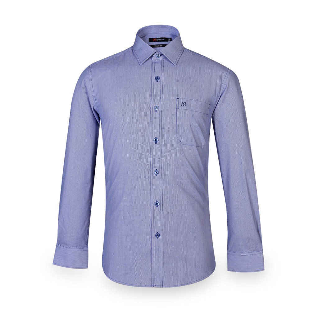 Áo sơ mi nam Khatoco tay dài họa tiết mã A1MD468T1-CNMK011-2004-D