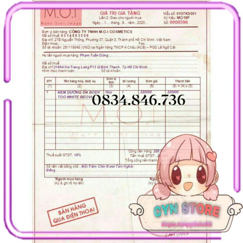 Kem Mềm Body BeoVi Too White Dưỡng Trắng Hương Nước Hoa 250Gram | BigBuy360 - bigbuy360.vn