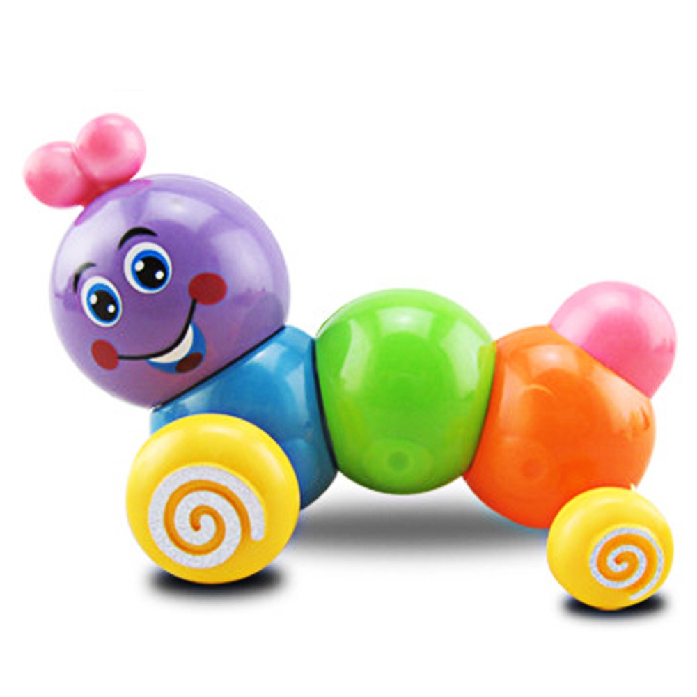 Con sâu đồ chơi lên dây cót nhiều màu sắc cho bé
