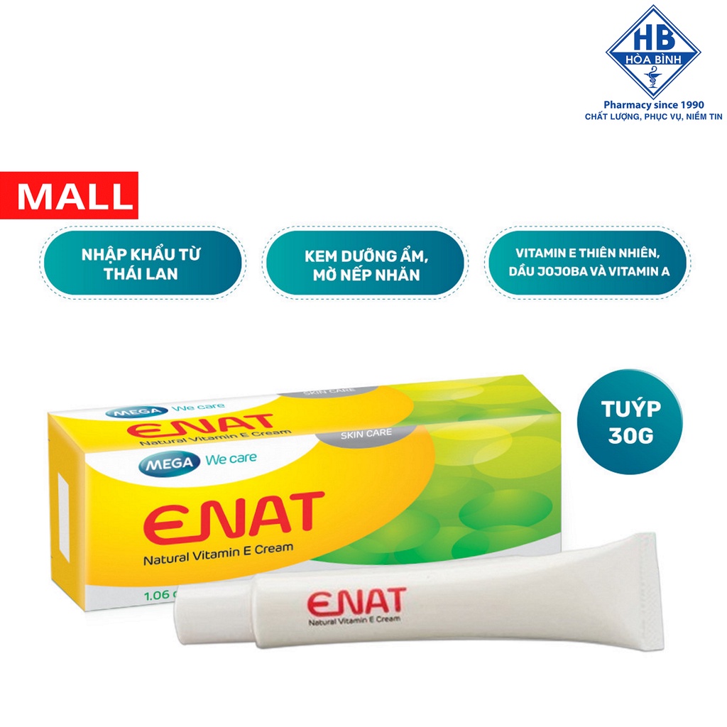 ENAT NATURAL VITAMIN E CREAM (Tuýp 30g)
