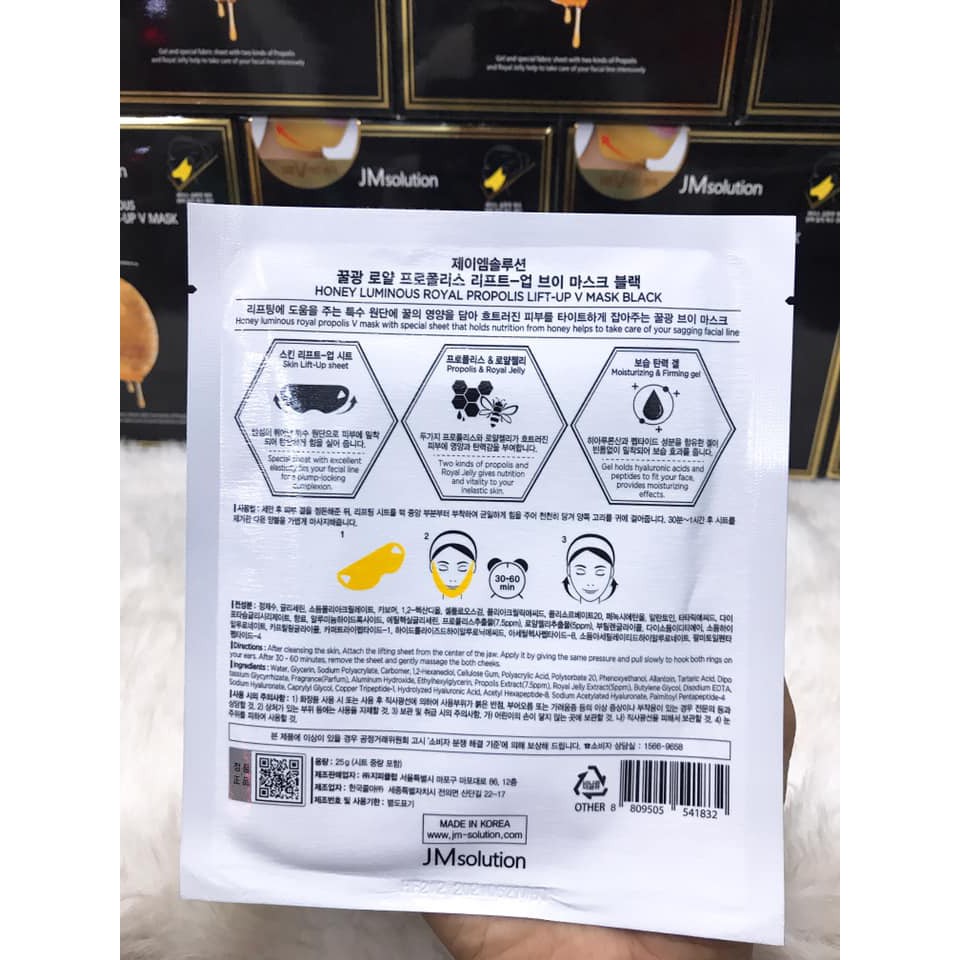 Mặt nạ nâng cơ mặt JM SOLUTION HONEY LUMINOUS PROPOLISH LIFT UP V MASK