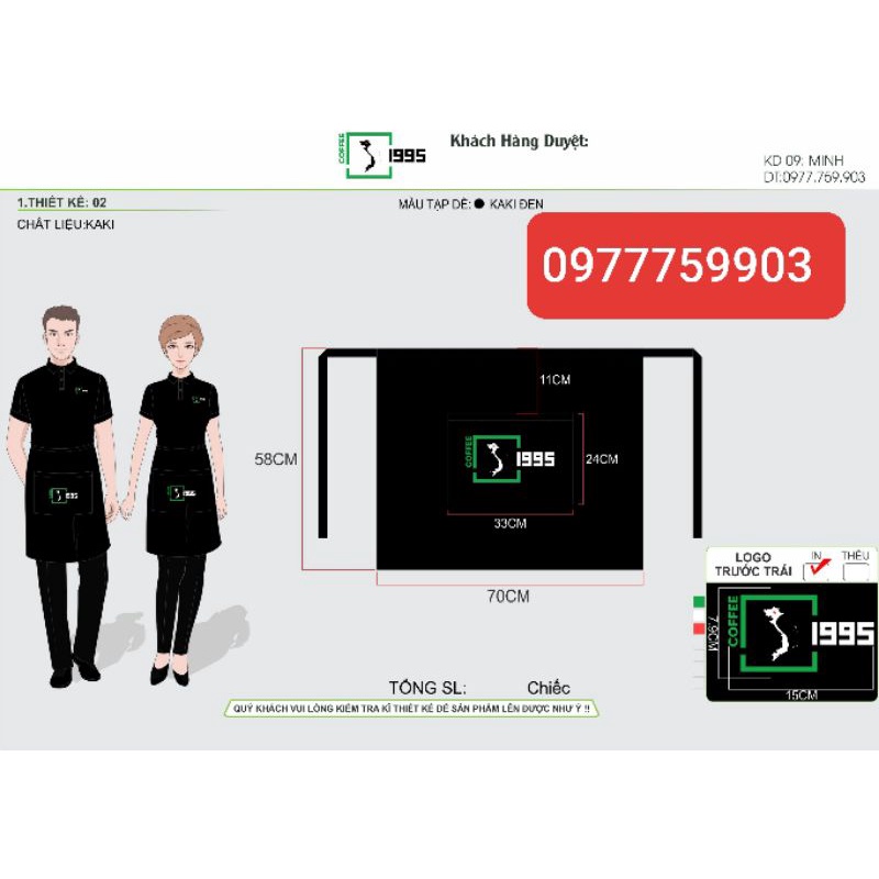 Đồng phục nhà hàng ,quán cafe, công sở khách sạn...nhận may ,đo miễn phí thiết kế