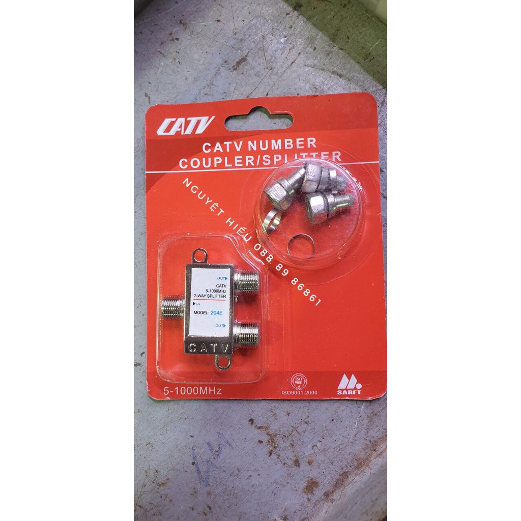 Bộ chia tín hiệu cáp tv 1 ra 2 SARFT 204E