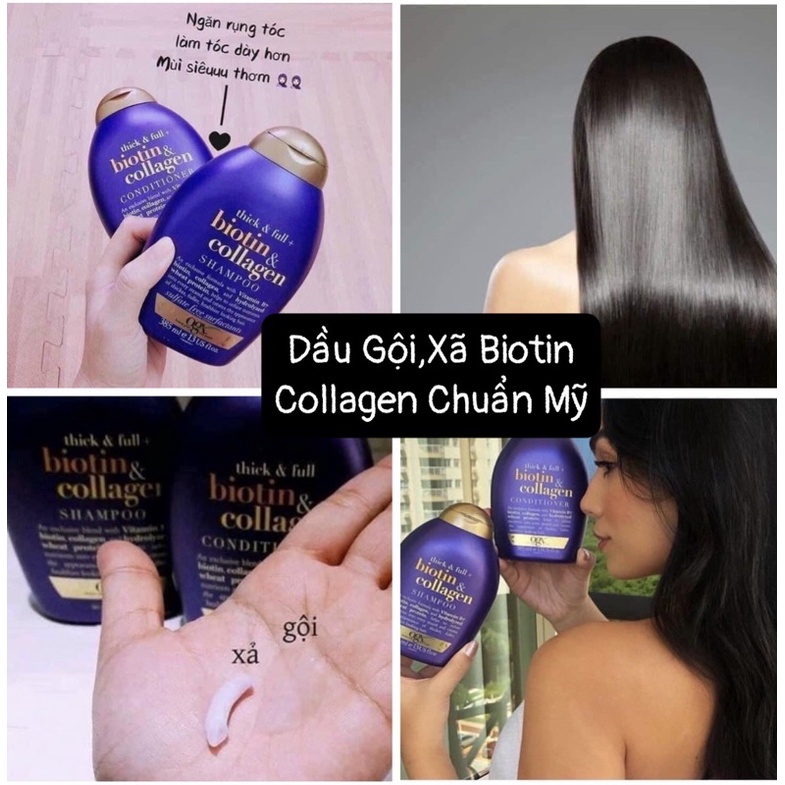 [Chỉ Bán Hàng Mỹ] Dầu gội Biotin Collagen Tím [Bao check][Cam Kết chỉ Bán Hàng Mỹ,Ko bán hàng Trung]