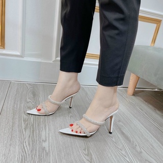 Guốc 2 quai đá mũi nhọn gót nhọn