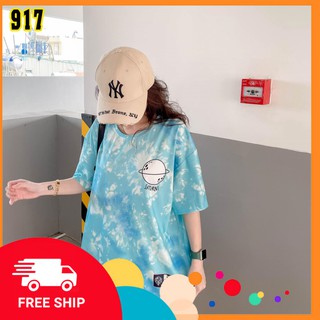 Áo LOANG màu thun nữ đẹp 🔥GALAXY🔥 Áo thun nữ form rộng Loang Màu Thời Trang Tiktok 2021