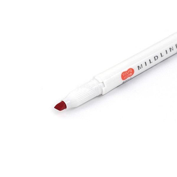 Bút đánh dấu hai đầu Zebra Mildliner Double-Sided Highlighter – Fine/Bold – Màu cam đỏ (Mild Vermilion)