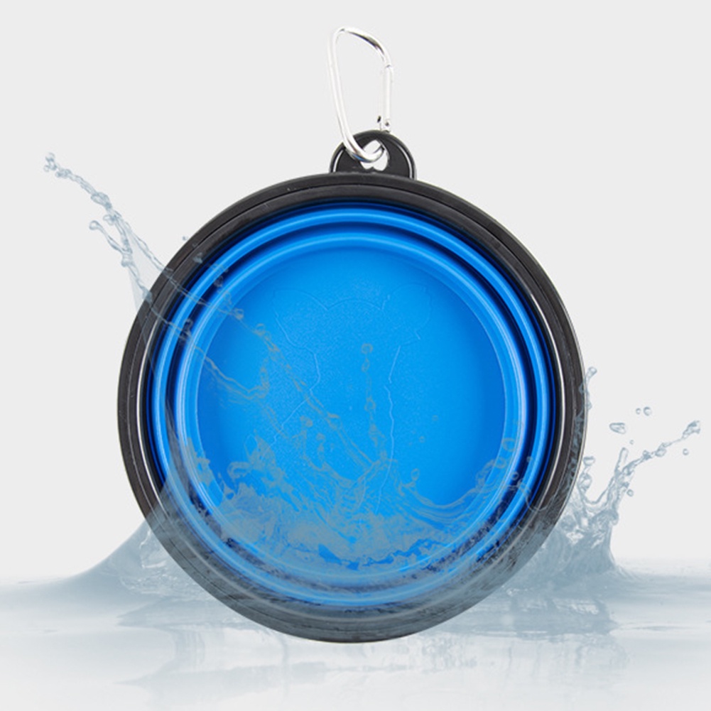 Tô Đựng Thức Ăn / Nước Uống Cho Thú Cưng Bằng Silicone Có Thể Gấp Gọn Tiện Lợi