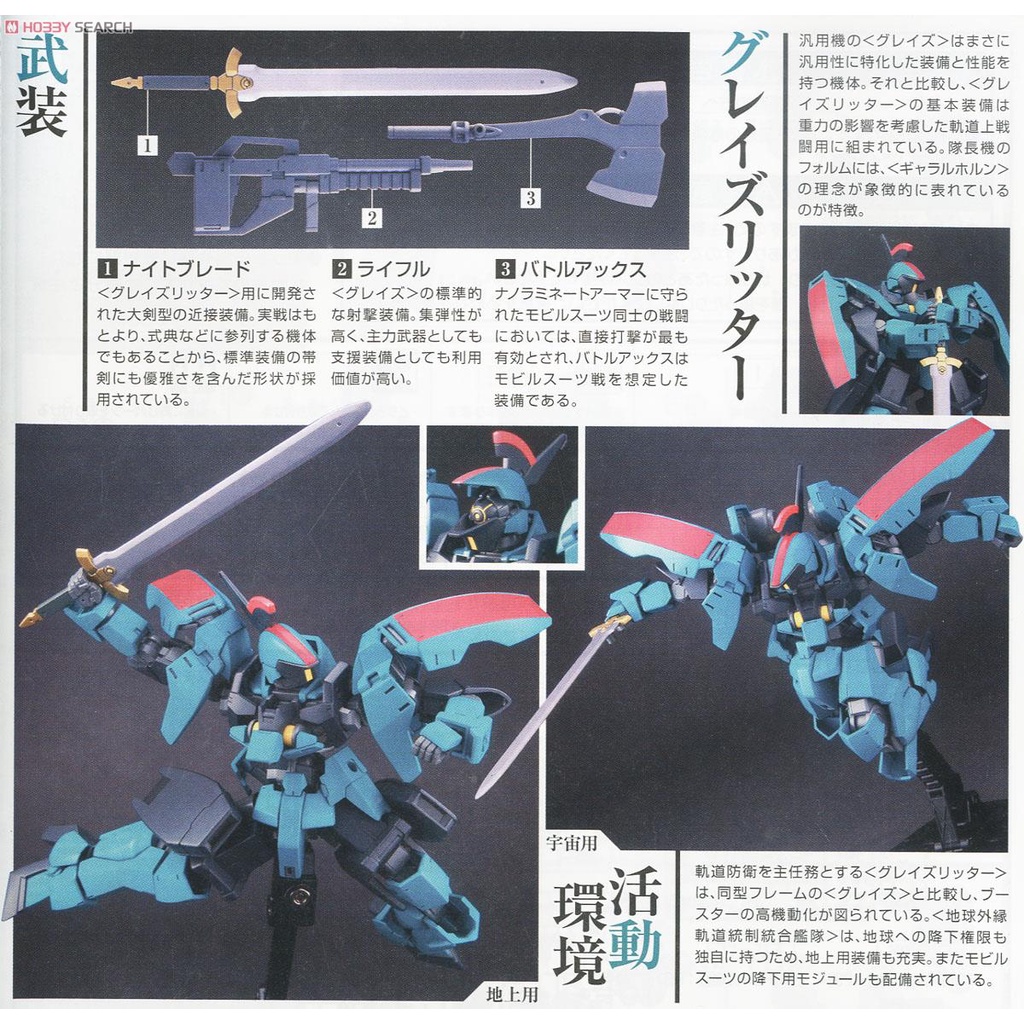 Bộ đồ chơi mô hình lắp ráp gundam  HG 1/144 CARTA'S GRAZE RITTER