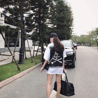 🍉 áo thun suông in hình đầu lâu 🍉