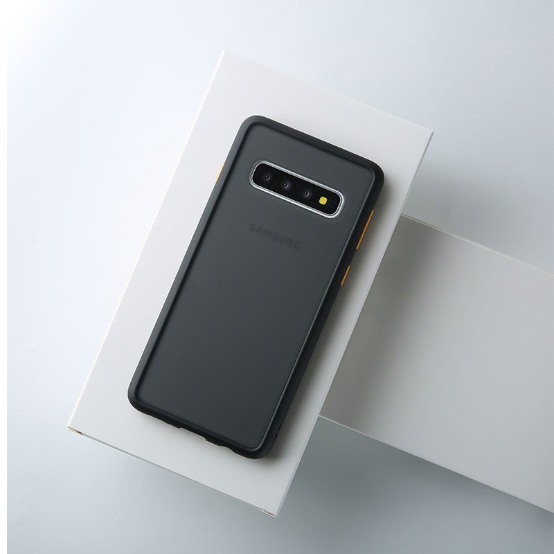 Ốp điện thoại nhám cứng chống bám vân tay viền silicon chống sốc cho Samsung S10 5G S10+ Plus S 10e S10 5G
