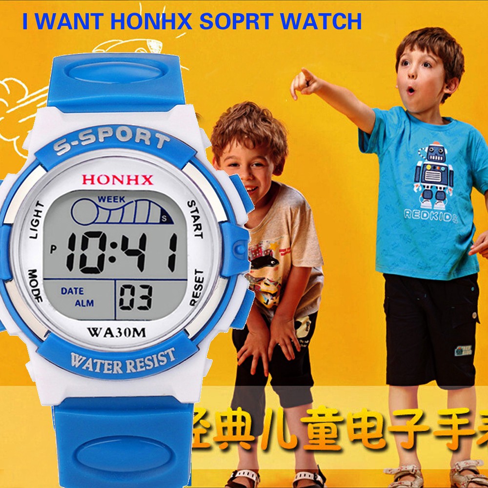 Đồng hồ điện tử chống thấm nước có đèn LED cho bé | BigBuy360 - bigbuy360.vn