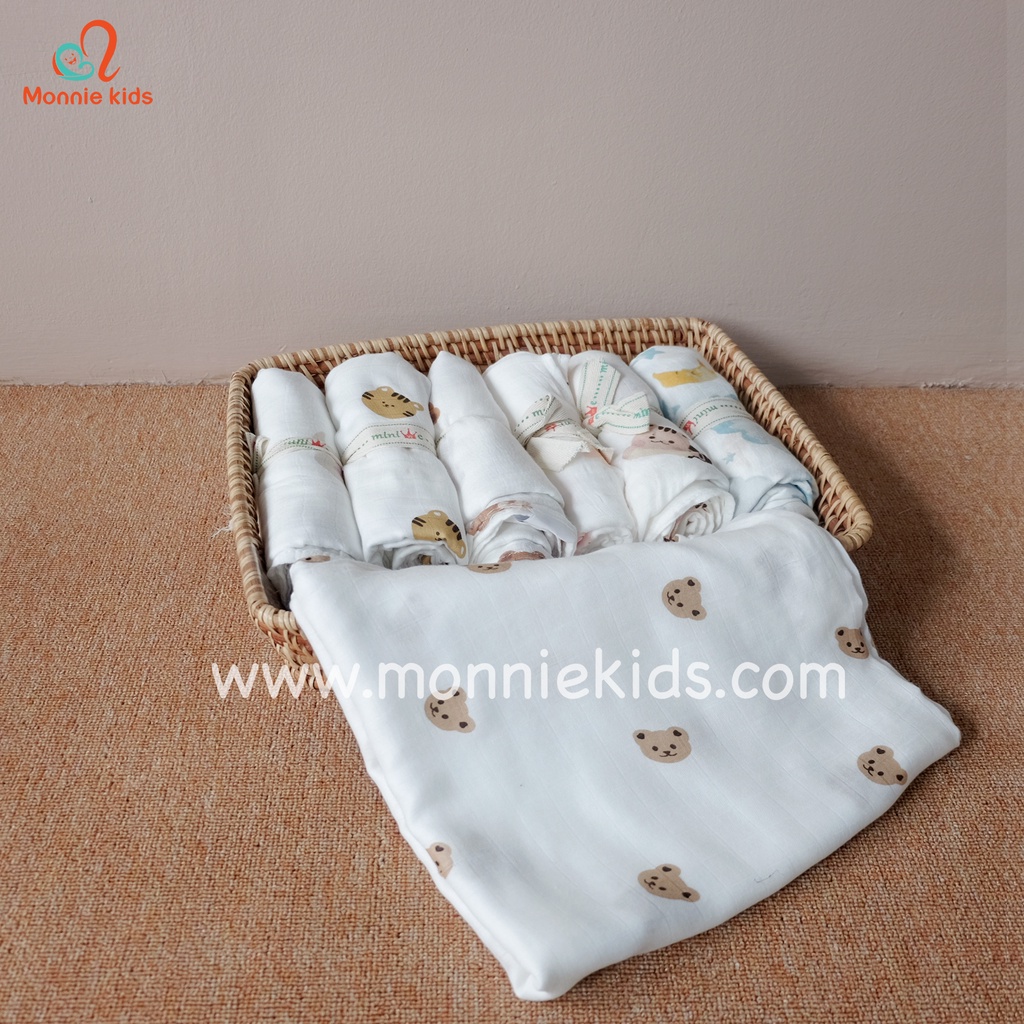 KHĂN TẮM ĐA NĂNG SỢI TRE ADEN 120x120cm - CHẤT VẢI MỀM MẠI, THẤM HÚT TỐT - MONNIE KIDS