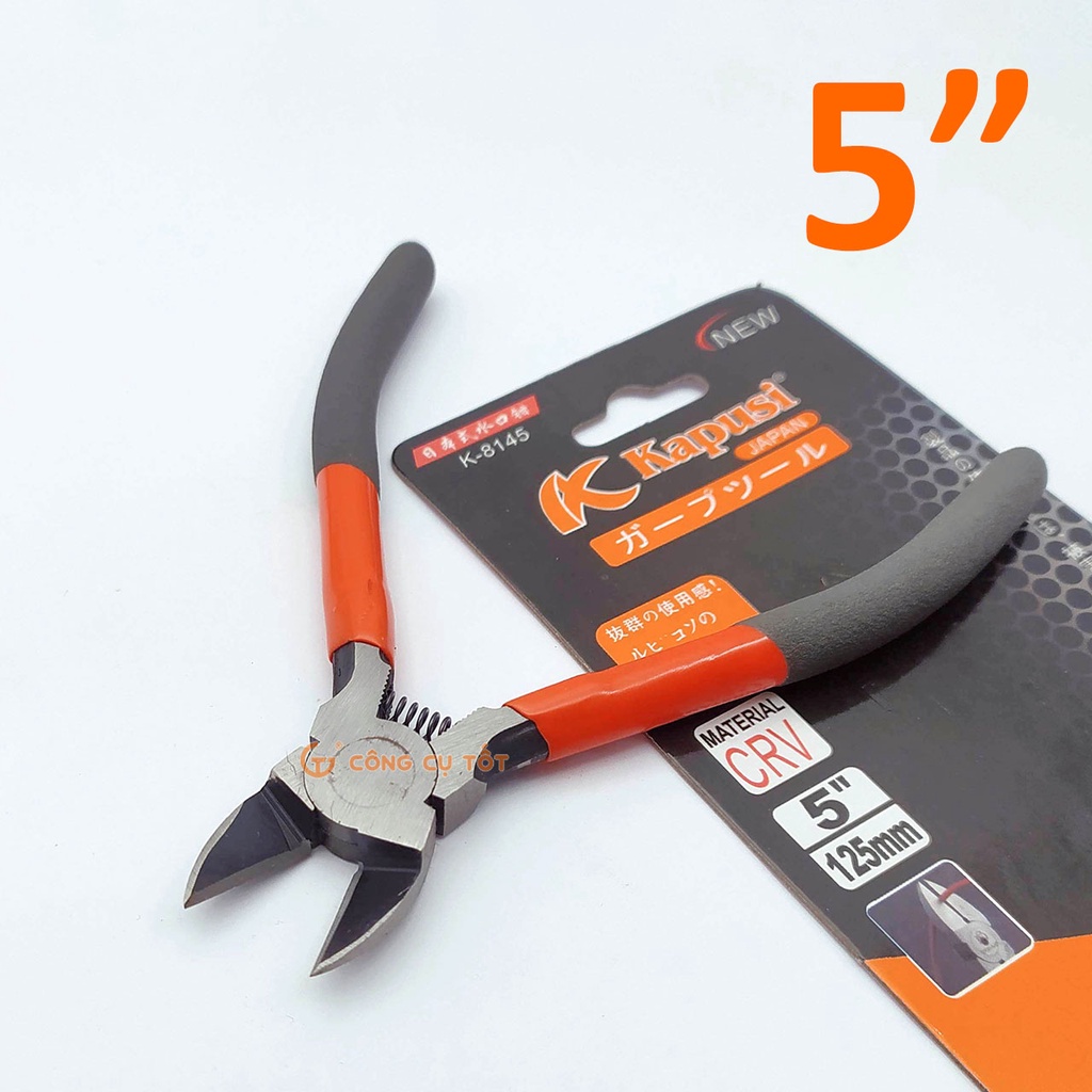Kìm vát cắt bavia nhựa Kapusi lưỡi thép CR-V