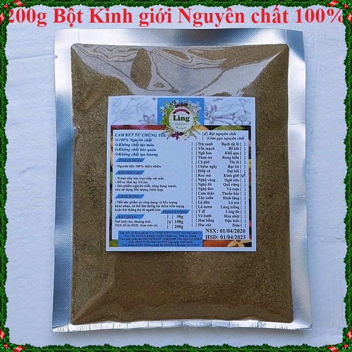 Bột Kinh giới 200g sấy lạnh nguyên chất thiên nhiên 100% có giấy VSATTP và ĐKKD dùng đa công dụng