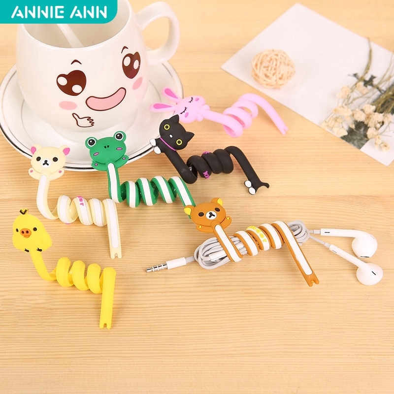 Dễ Thương Dây Quấn Cáp Sạc / Tai Nghe Bằng Silicon Hình Đáng Yêu Tiện Dụng