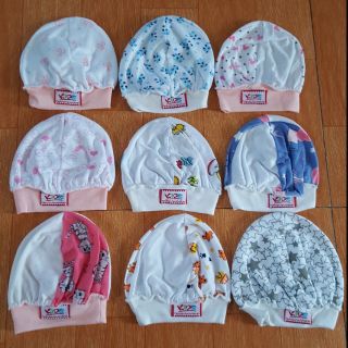 Mũ thóp cotton cho bé sơ sinh, mũ sơ sinh