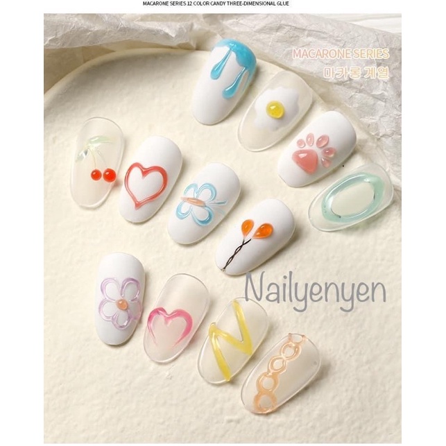 Gel vẽ nổi nhiều màu 5d