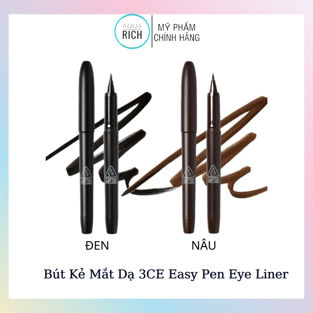 Bút Kẻ Mắt Dạ  3CE Không Trôi Easy Pen Eye Liner