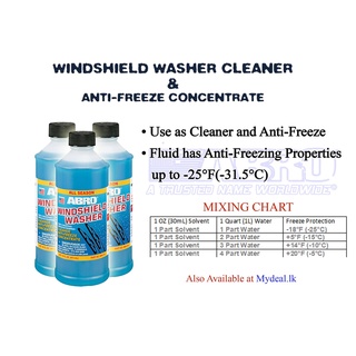 Dung dịch pha rửa kính đậm đặc 1:8 đến 1:10 ABRO WINDSHIELD 473ml
