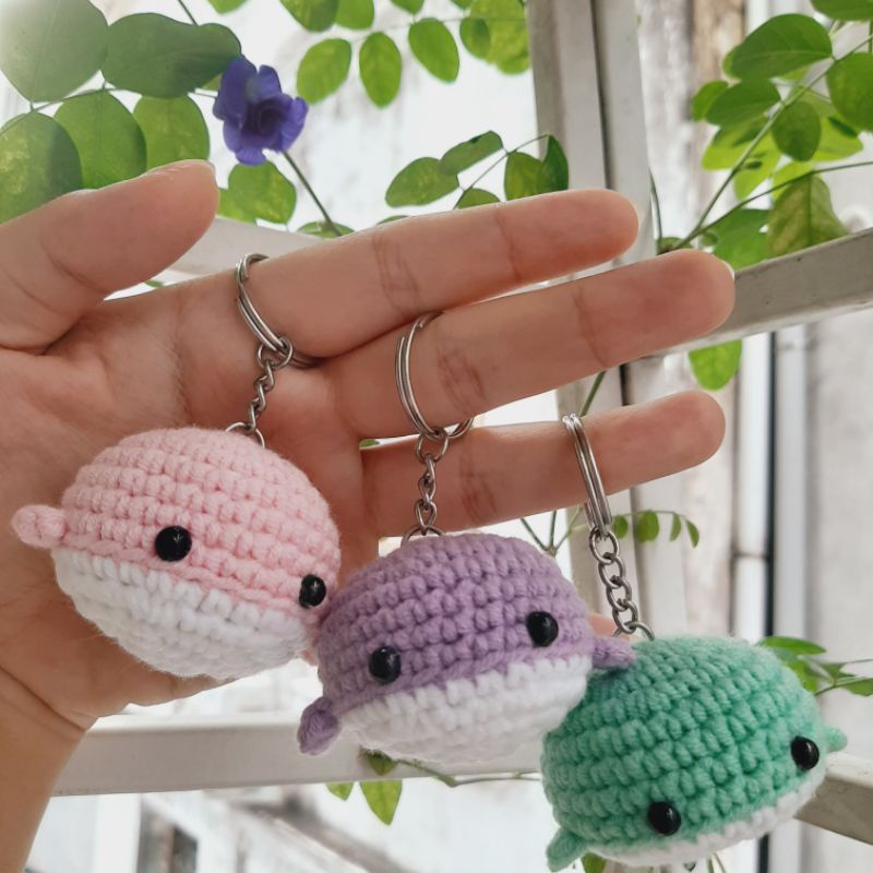 Móc khóa cá voi móc len - Amigurumi whale🐳