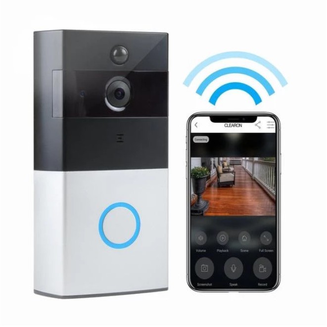 Chuông nhà cửa có hệ thống chống trộm tích hợp camera Wifi thông minh VISION - HanruiOffical