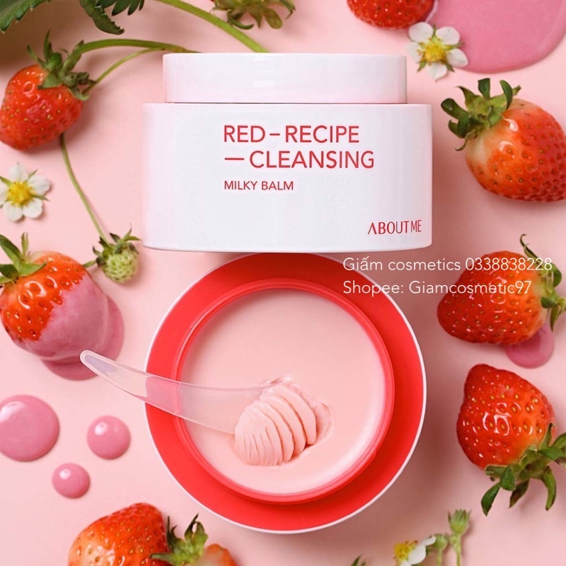 Sáp Tẩy Trang Dạng Sữa About me Red Recipe Cleansing Milky Balm