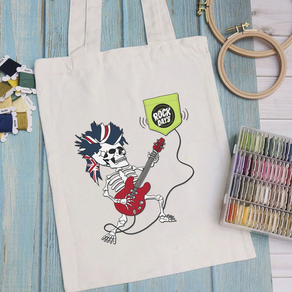 Túi vải túi Tote KIDS - Mẫu 6 vải canvas dày đẹp cho nữ có khóa miệng đi học đi chơi. In hình theo yêu cầu
