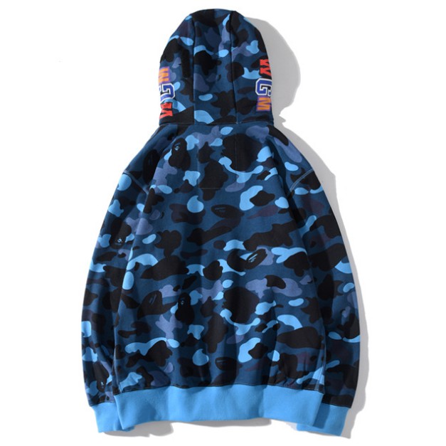 New Bape Japan Autumn&Winter Camouflage Shark Hoodie Mask Men Women Bathing Ape Sweater 01
