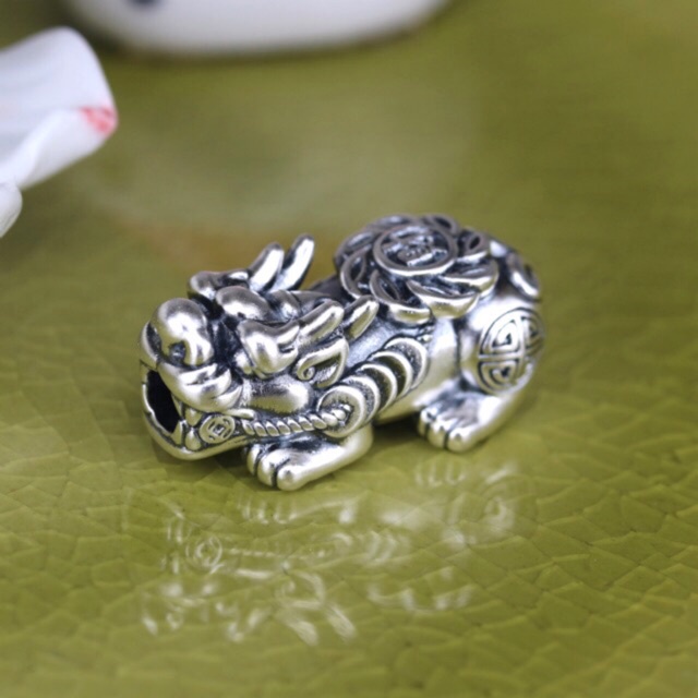 KHO SỈ  Charm Tỳ Hưu bạc - Hàng bạc tốt loại 1 cực đẹp PH309