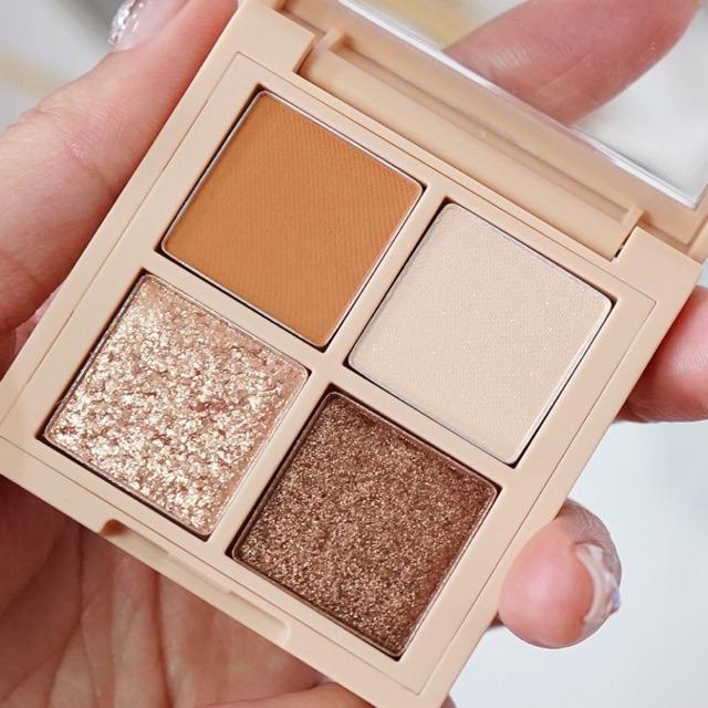 Bảng phấn mắt lì và nhũ siêu lấp lánh 4 ô cao cấp 3C.E Mini Multi Eye Color Palette - CHÍNH HÃNG