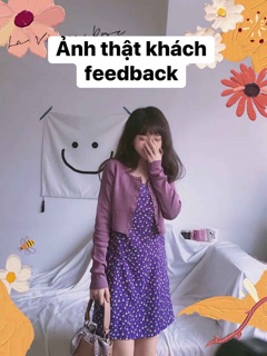 Sét áo váy 2 dây tím