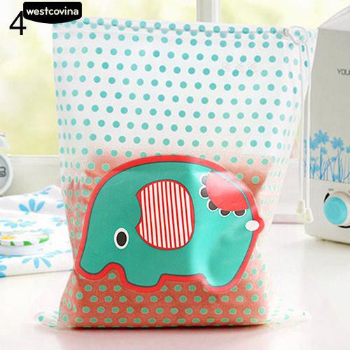 Túi PVC nhỏ có dây rút họa tiết hoạt hình xinh xắn dùng đựng đồ vật nhỏ tiện dụng