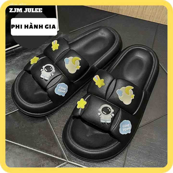 Dép bánh mì nữ quai ngang sticker PHI HÀNH GIA - dép nữ đi chơi dễ thương giá rẻ