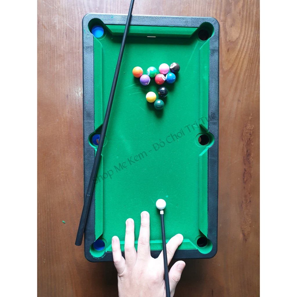 Bi a Mini mặt bàn bằng Nỉ - Kích thước bàn 10*24*45cm - Bi có đánh số từ 1 đến 10