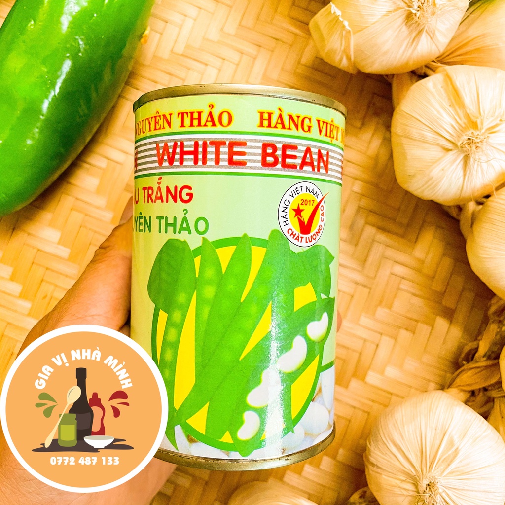 ĐẬU TRẮNG ĐÓNG LON NGUYÊN CHẤT NGUYÊN THẢO 425GR